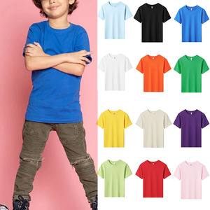 <span class=keywords><strong>Camisetas</strong></span> Personalizadas con Logotipo, Transferencia Térmica Gráfica, Cuello Redondo, para Niños, Básicas, 180 g/m², 100% Algodón, Lisas, para Niños y Adolescentes - Product Image 1