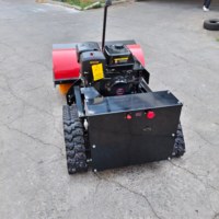 Balayeuse rotative sur chenilles, machine de nettoyage routier autotractée, équipement de déneigement municipal