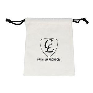 Custom Logo Printed Pink Cotton Gift Jewelry Pouch <b>Small</b> Cotton Drawstring Jewelry Packing Bag - Product Image 5