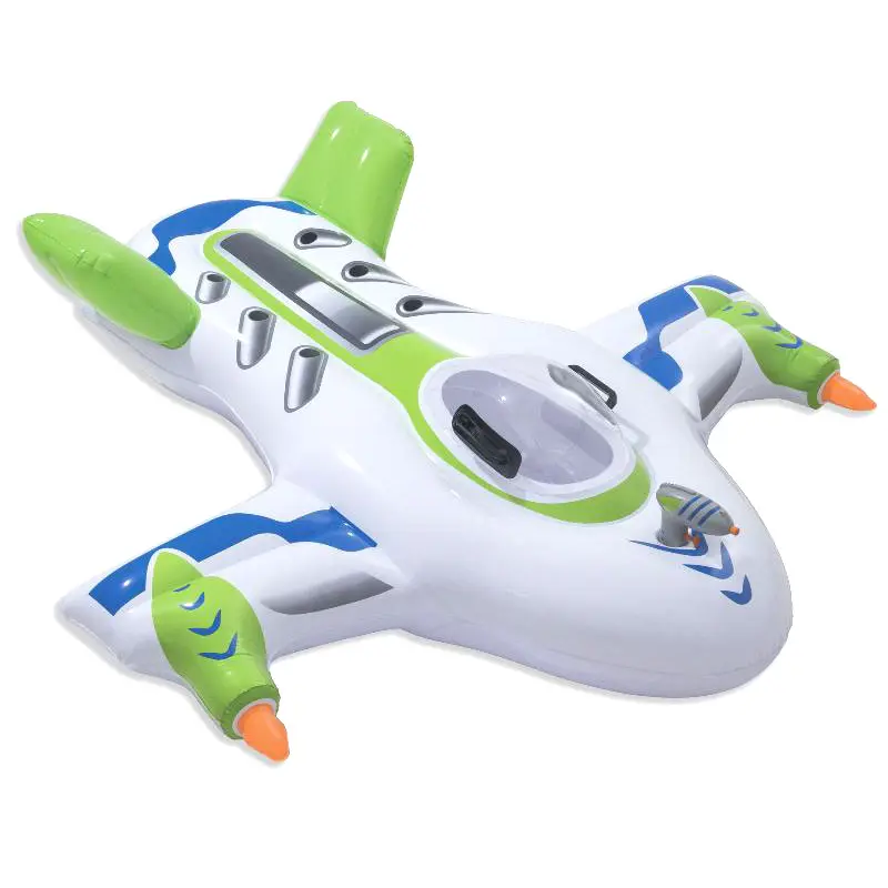 Kinder Kunststoff Jet Fighter Aufblasbare Fahrt Baby Floater Luftkissen Schwimmen Baby Kinder PVC Flugzeug Schwimmende Reihe Für Wasser