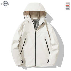 Chaqueta Impermeable de Forro Polar con Capucha, Gruesa, Ecológica, Transpirable, de Secado Rápido, con Forro de Grafeno, Cortavientos, con Cierre de Cremallera, de Poliéster - Product Image 4