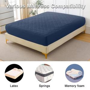 Almohadilla de colchón impermeable de buena calidad, protector de colchón acolchado ultrasónico, Sábana ajustable para uso doméstico en hospitales - Product Image 5