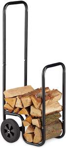 Chariot en acier de cheminée, chariot à <span class=keywords><strong>2</strong></span> <span class=keywords><strong>roues</strong></span>, Transport et stockage du <span class=keywords><strong>bois</strong></span> de chauffage, jusqu'à 60 kg - Product Image 2