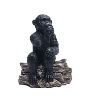 Statue de gorille réfléchissant en résine SWAITE – Figurine décorative de luxe pour table de salon, artisanat