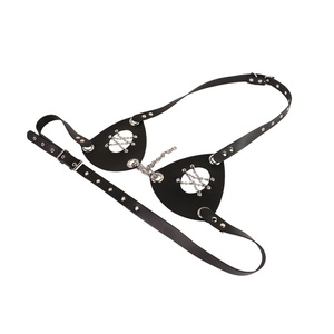 Lencería sexy con aberturas y cadena, sujetador para estimulación mamaria - Product Image 5