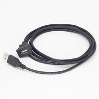 Snap in USB Port Dashboard Montaje empotrado Cable USB USB2.0 macho a hembra cable de extensión Car USB Charger socket