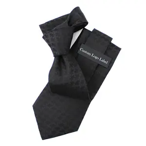 Wholesale Masonic Neck Ties China Suppliers Solid Color Silk Woven Crusade Cross Mens Necktie Custom Logo Black Ties For Men