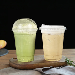 Gobelet en plastique jetable de 98 mm, 500 ml, avec couvercle à rabat pour boissons froides, café glacé, latte à la noix de coco, 50 pièces - Product Image 1