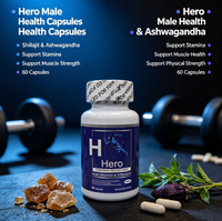 Complément Alimentaire OEM Personnalisé 60 Capsules pour la Santé Masculine : Extrait Naturel de Shilajit et Ashwagandha pour Soutenir l'Endurance et les Muscles