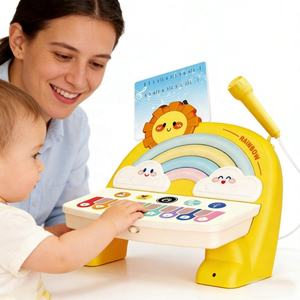 Multi-functional Rainbow Piano Keyboard Toy Educational Touch Piano Electronic Piano <b>Musical</b> <b>Instrument</b> Toy with Microphone - Product Image 4