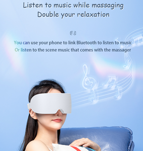 4D อัจฉริยะเครื่องนวดตาไอน้ำอัจฉริยะไร้สายบลูทูธเพลงอุปกรณ์ทำความร้อนแบบสั่นด้วยไฟฟ้าบรรเทาความเมื่อยล้าของดวงตา - Product Image 5