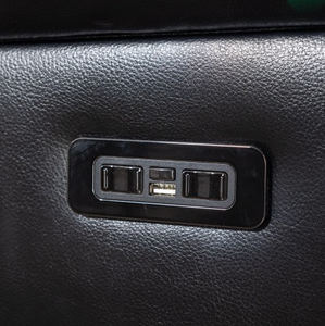 Sofá de Dos Plazas Reclinable Eléctrico de Cuero Técnico con Mesa Auxiliar, Tira de LED y Altavoz - Product Image 5