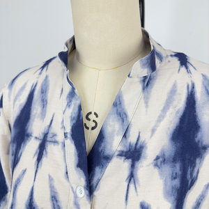 Primavera ed estate vendita calda moda Casual modello stampato camicia a maniche lunghe <span class=keywords><strong>pantaloni</strong></span> a gamba larga abito da <span class=keywords><strong>donna</strong></span> - Product Image 3