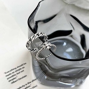 925 Sterling Silver Vintage Cross <b>Open</b> <b>Ring</b> For Women Minimalist Style Everyday Wear - Product Image 3