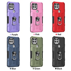 Étui de protection hybride antichoc Flying Armor en TPU+PC avec anneau métallique rotatif à 360° et support magnétique pour voiture - Product Image 1