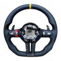 Volant en cuir personnalisé pour BMW F30 F32 F10 F15 F20 F22 F25 F35 F36, forme D, sport, amélioration