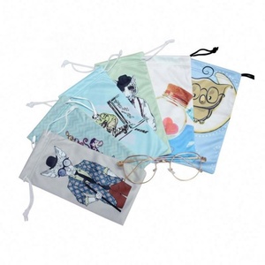 Sac de lunettes de soleil avec logo personnalisé emballage vente en gros sac à cordon en microfibre anti-poussière personnalisé étuis pour lunettes de soleil sacs - Product Image 4