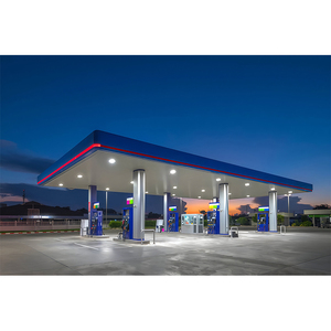 Đặc biệt prefab Kết Cấu Thép illuminuated mái trạm dịch vụ tán trạm xăng tán để bán - Product Image 2