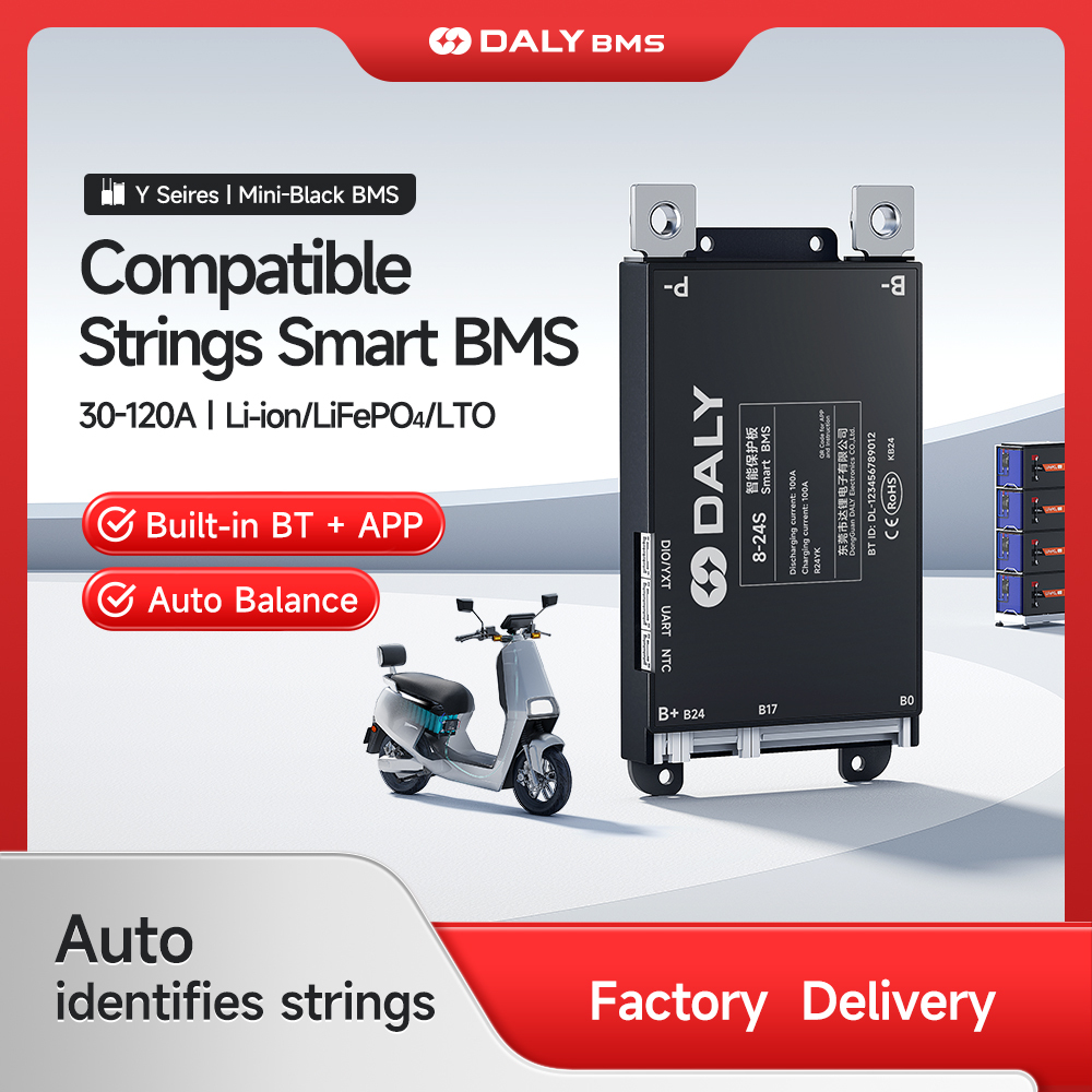 Daly Smart bms 30a 40a 60a 80A 100A 120A 150A 200A Lifepo4 Li-ion 4-8s 7-24s 7-17s 12v 24v 36v 48v 60v 72v Electric Motorcycle · image 2