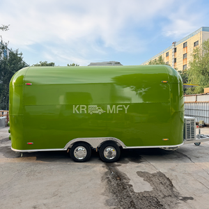 รถบ้านแคมป์ปิ้งทรงหยดน้ำมาตรฐานยุโรป ตัวถังสแตนเลส รถพ่วงคาราวานสำหรับตั้งแคมป์ รถขายอาหารพร้อมอุปกรณ์ครบครัน รถขายไอศกรีม - Product Image 2