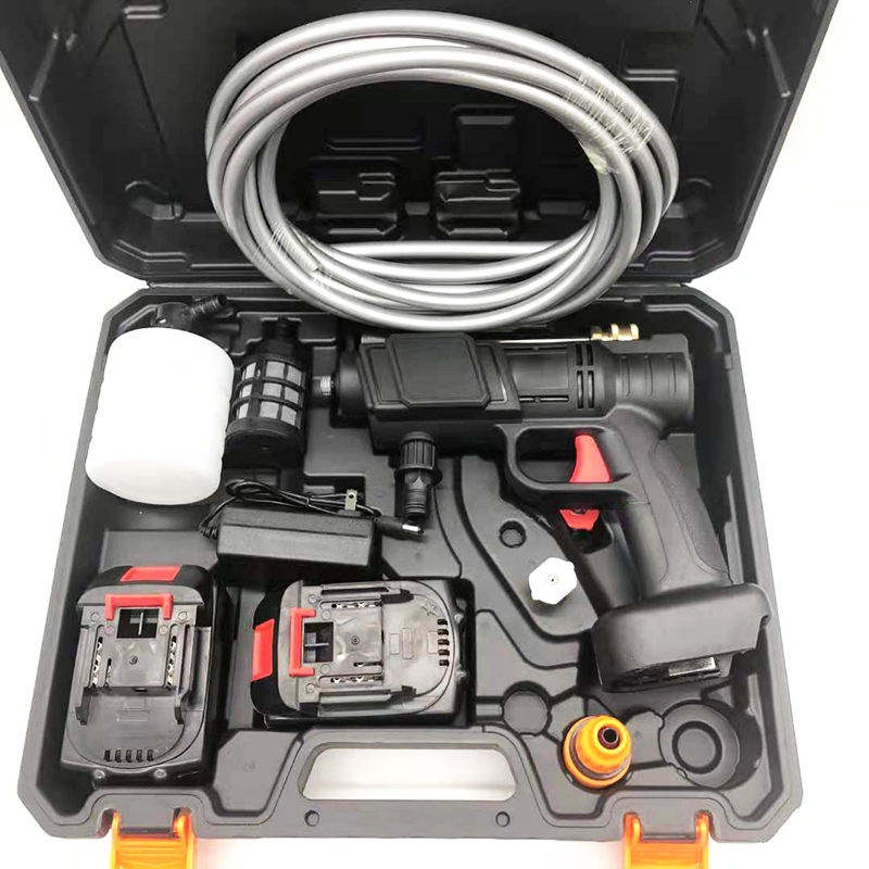 Draagbare Krachtige Elektrische Hogedruk Waterspuitpistool 24V Lithium Draadloze Draadloze Auto Wassen Waterstraal Schuim Pistool Auto Wasmachine