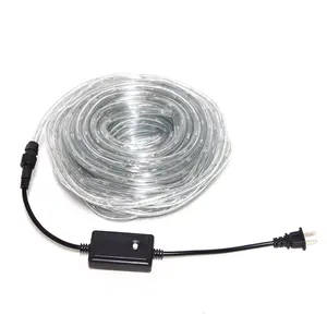 Tira de luz flexible personalizada de fábrica, tira de luz LED circular de dos líneas de siete colores, luz decorativa de neón para exteriores