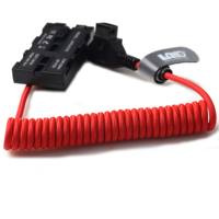Batterie factice NP-F550 avec câble D-Tap en nylon tressé, conducteur en cuivre étamé, 2 conducteurs, charge rapide 3A pour appareils photo et ordinateurs