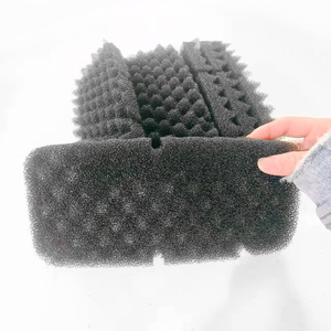 Éponge filtrante ondulée noire Huanjie en PU, coton biochimique en nid d'abeille, tampon de purification d'eau pour aquarium - Product Image 3