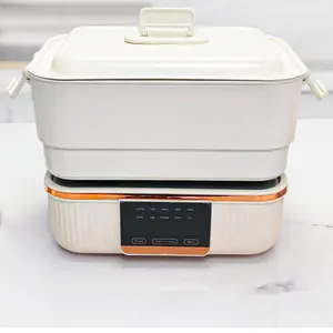 New Electric Frying Pan 10-in-1 Multi-function Portable 2.5L Cooker Non Stick Automatic Skillet Steamer Hot Pot Grill