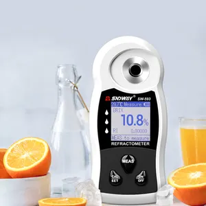 Sakarimetre yoğunluk ölçer 0 ~ 55% Brix dijital refraktometre LCD şeker metre meyve şarabı bira alkol şeker konsantrasyonu test cihazı
