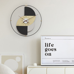 Elegant Modern Wall <b>Clock</b> Round Single Face Quartz <b>Battery</b> Powered Living Room Decor - Product Image 2