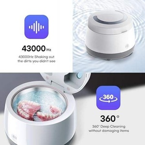 Portable Dental Cleaner Home Use Jewelry False <b>Teeth</b> Aligner Retainer <b>Cleaning</b> <b>Machine</b> UV Denture Pod Ultrasonic Cleaner - Product Image 4