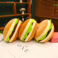 Peluche Burger Kawaii de bonne qualité, en coton doux, rembourrage pour canapé, coussin de chaise, oreiller hamburger