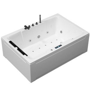 Bain à remous moderne pour 2 personnes, spa en acrylique, baignoire de <span class=keywords><strong>massage</strong></span> avec douche - Product Image 5