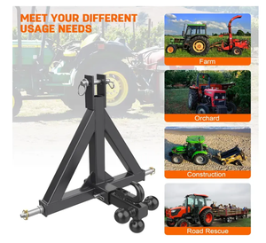 Tracteurs 3 points 2 pouces récepteur adaptateur d'attelage de barre d'attelage remorque sous-compacte et équipement agricole - Product Image 4