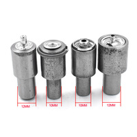 Machine électrique pour la pose de boutons-pression métalliques, de rivets en cuir et de boutons métalliques, avec moules 831, outil de pose T3 T5 T8 et outils pour boucles