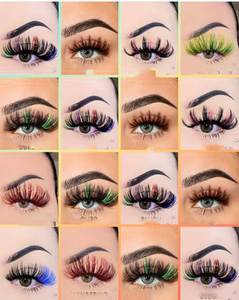 Nouveaux produits lumineux dramatique paillettes couleur <span class=keywords><strong>cils</strong></span> <span class=keywords><strong>Volume</strong></span> russe <span class=keywords><strong>Faux</strong></span> vison bande <span class=keywords><strong>cils</strong></span> fête paillettes <span class=keywords><strong>faux</strong></span> <span class=keywords><strong>cils</strong></span> - Product Image 4