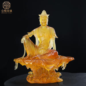 พระโพธิสัตว์กวนอิม พระโพธิสัตว์อวโลกิเตศวร พระพุทธรูปเคลือบแก้ว แบบจีน  งานหล่อขึ้นรูป  โปร่งแสง  ตกแต่งตามสั่ง  สำหรับบูชาที่บ้าน - Product Image 4