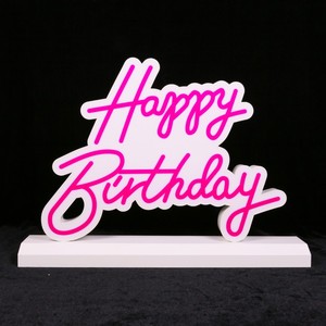 <span class=keywords><strong>Letras</strong></span> <span class=keywords><strong>Happy</strong></span> Retail Ready Pantalla ligera Conveniente Letrero de cumpleaños acrílico LED de un solo color - Product Image 6