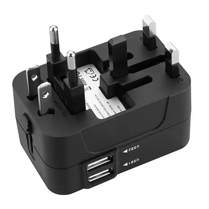 Jmax Top Seller 2022 Universal World Wide All In One Travel AC/DC Power Plug Travel Adapters With USB Port 2.1A