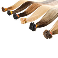 100% naturel blanc kératine conseils brut Double dessiné Nano Itip Y K plat F I U couleur claire Remy Extensions de cheveux humains
