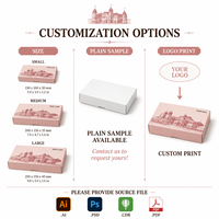 Boîte en carton blanc durable avec couvercle à clipser, base élégante, couleur personnalisée, grand logo, coffret cadeau pour les faveurs de mariage