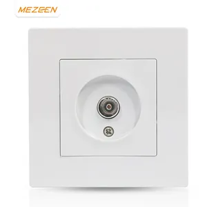 Electrical PC Frame EU Standard Female / Male TV Television Wall Plate Outlet Connecter Single Wall Socket