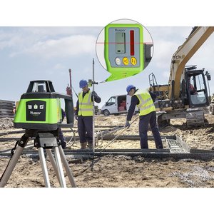 <span class=keywords><strong>Huepar</strong></span> RL200HR <span class=keywords><strong>360</strong></span> haz giratorio Interior/Exterior rojo Horizontal, Kit de nivel láser giratorio autonivelante electrónico de alta precisión - Product Image 4