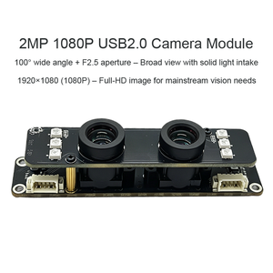 Módulo de Cámara Binocular USB 2.0 LLGCAM 1080P con Salida MJPEG YUV2 100 °   Lente DFOV para Máquina de Quiosco de Autoservicio - Product Image 1