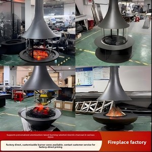 Chimeneas y Estufas, Chimenea Eléctrica, Chimenea de Leña, Chimenea Interior Colgante Moderna de Vapor de Agua para el Hogar, Calefacción de Invierno - Product Image 3