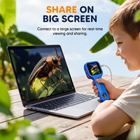 Inskam 392 Handheld Mini Digital Microscope Toy 500x for Kids Educational Plastic 2.4-inch Screen Easy to Use