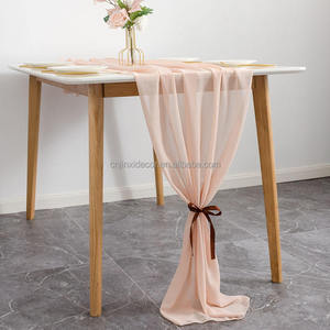 Manufacture Wholesale <strong>Table</strong> <strong>Runner</strong> Luxury Decorations Chiffon <strong>Table</strong> <strong>Runners</strong> for Wedding Birthday Home Restaurant Hotel Party - Product Image 5