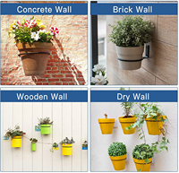 Support mural rond en acier pour pot de fleurs suspendu, support de balcon pour plantes, fabrication directe en usine
