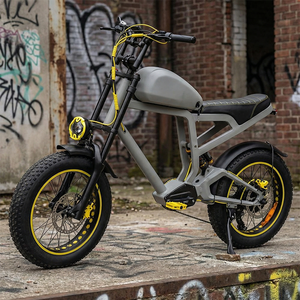 Xili 48v 750w 19.2 आह इलेक्ट्रिक रेट्रो बाइक विंटेज हेलीकॉप्टर - Product Image 6